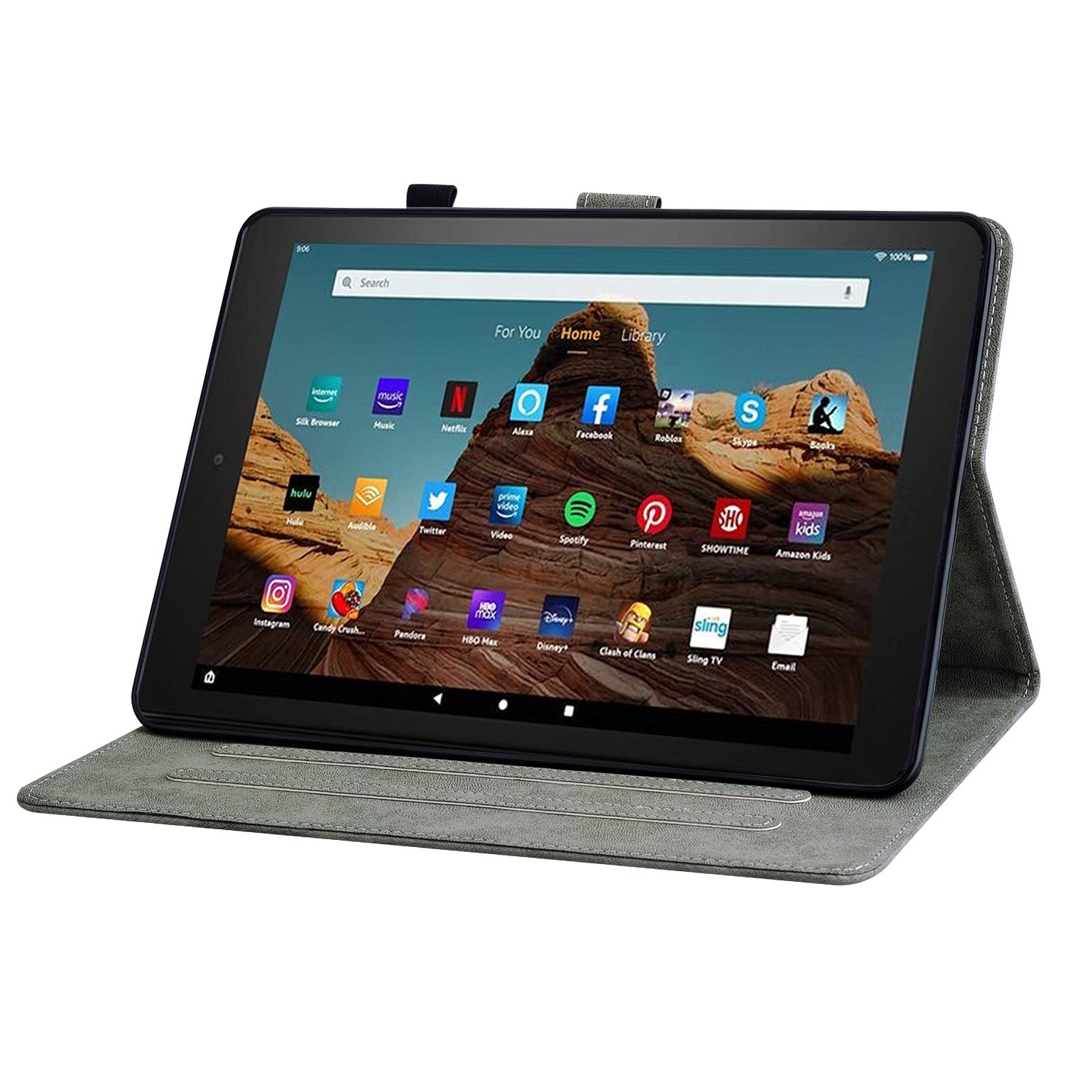 For Amazon Fire HD 10 (2023) Case Leather Tablet Cover with Card Slots Stand For Amazon Fire HD 10 (2023) Case Leather Tablet Cover with Card Slots Stand